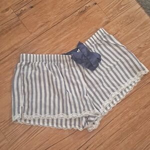 VS sleep shorts nautical and white lace